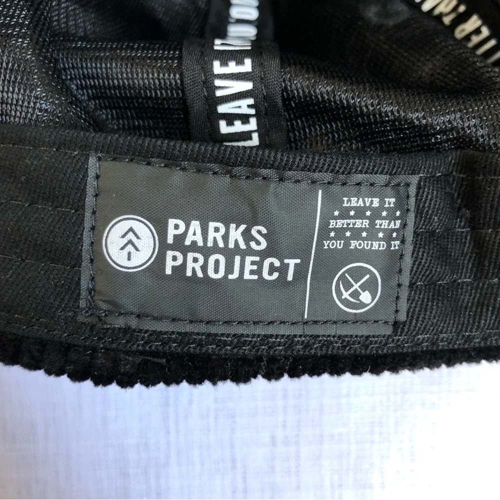Parks Project Yosemite Black Corduroy Adjustable Baseball Cap Hat One Size